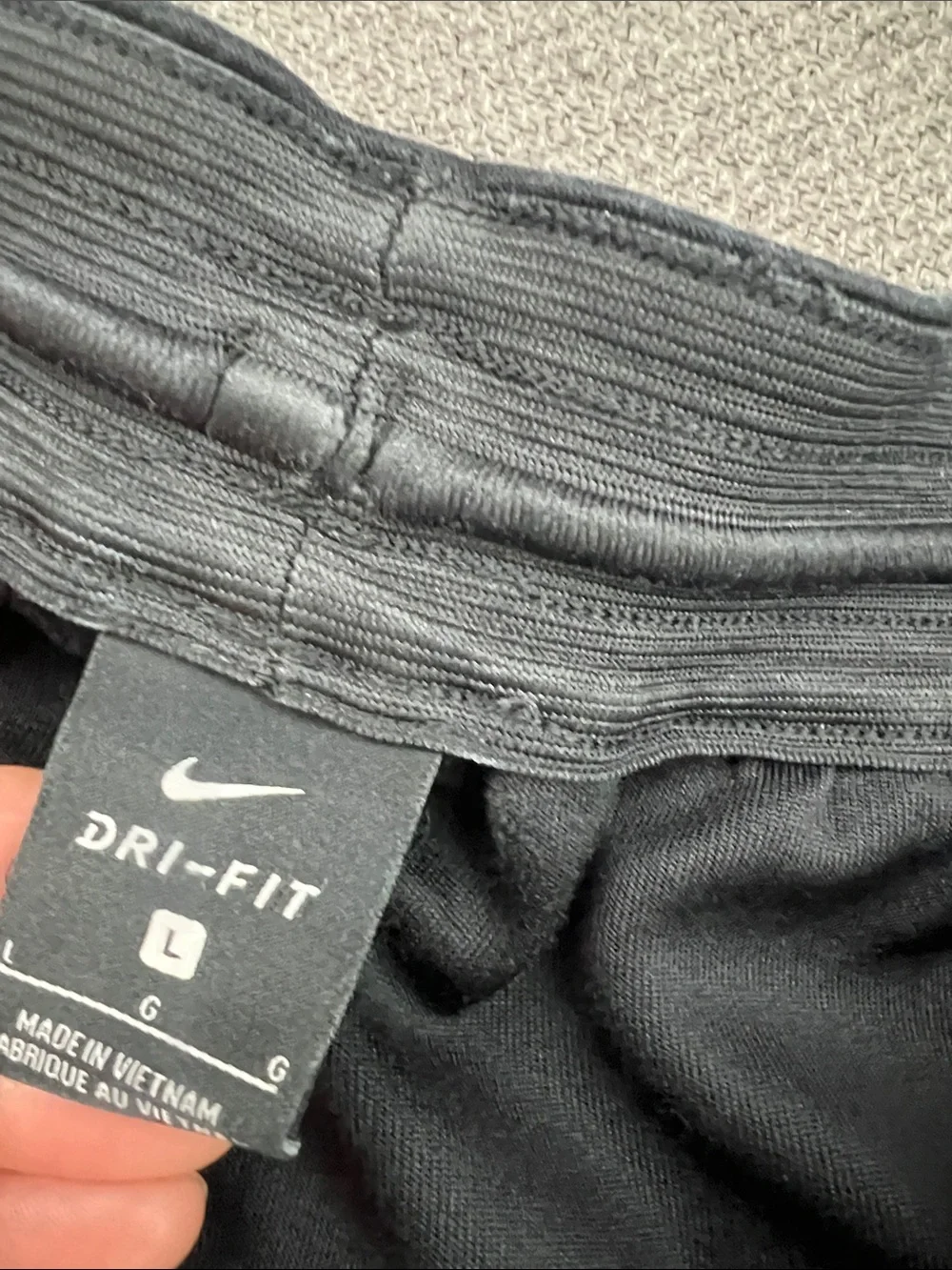 Nike Black Men's Athletic Shorts with White Swoosh